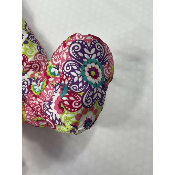 Baby Snowsuit 3-6 months Pink Floral Geometric Bunting w Feet, Warm  EUC - Picture 7 of 8